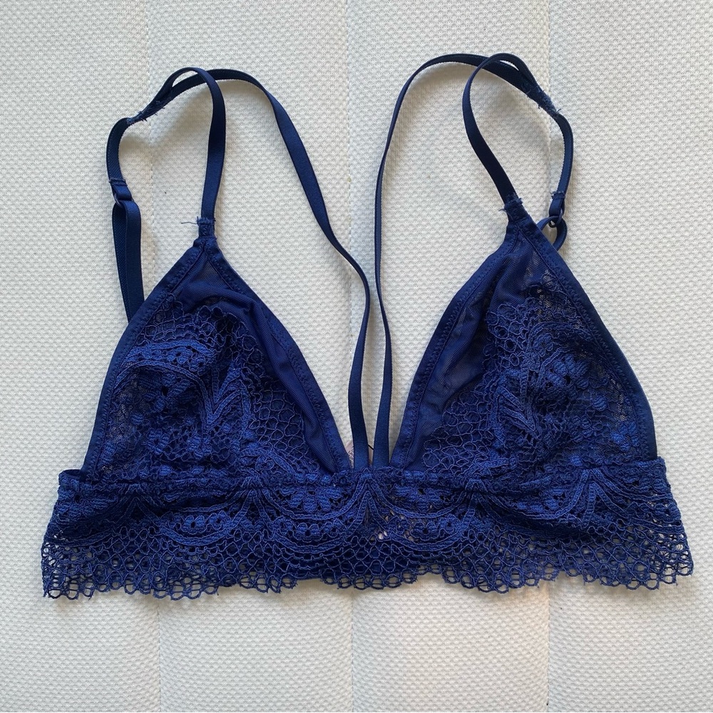 Victoria's Secret Navy Lace Triangle Bralette